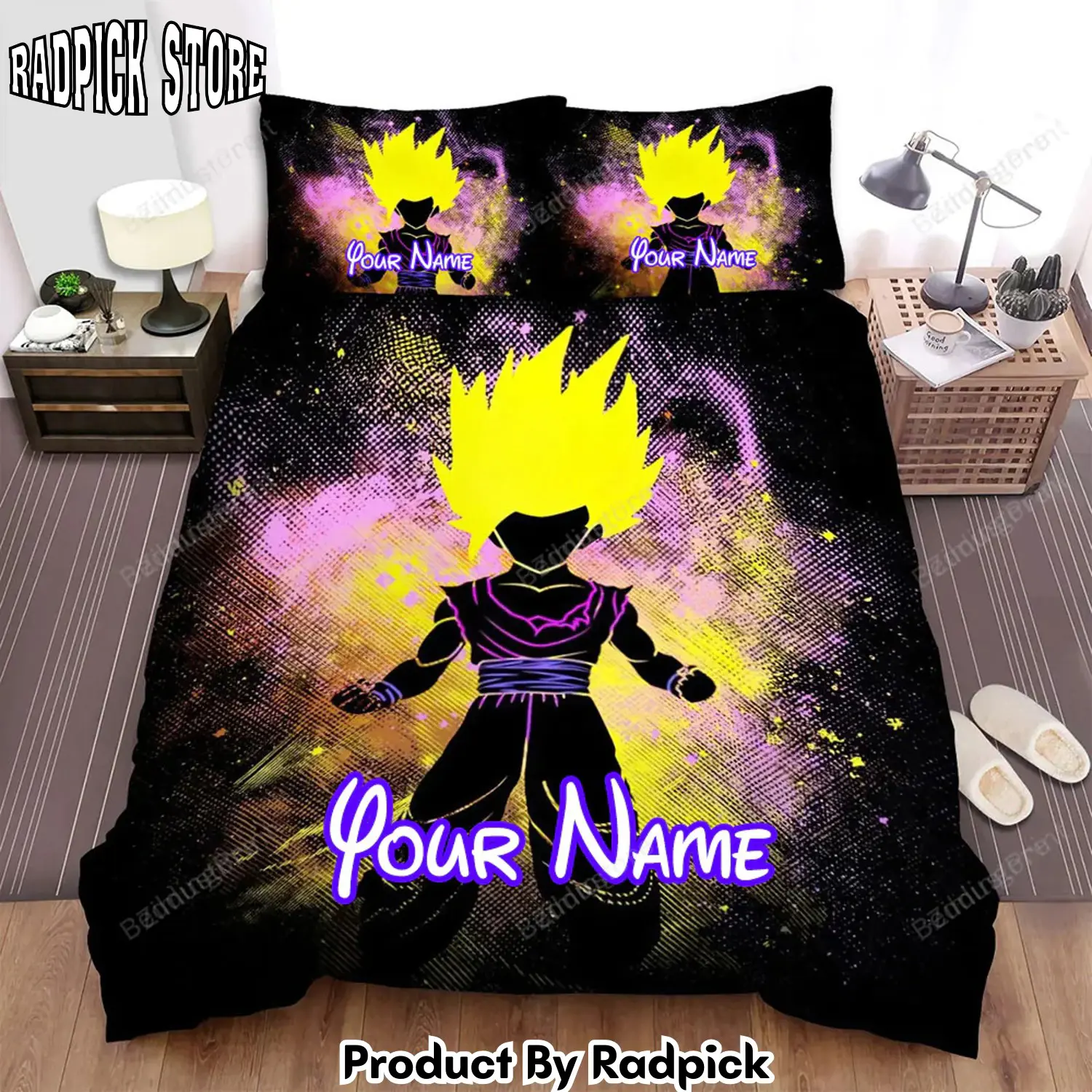 Radpick anime art hidden power bed sheets duvet cover personalized name bedding sets rp3278774